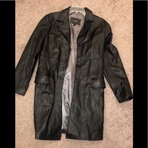 Guess “vintage” 3/4 length leather coat